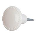 Clayre & Eef Door Knob Ø 4 cm Beige Ceramic Round