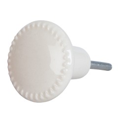 Clayre & Eef Deurknop  Ø 4 cm Beige Keramiek Rond