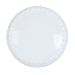 Clayre & Eef Poignée de porte Ø 4 cm Blanc Céramique Rond