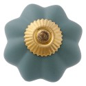 Clayre & Eef Pomello Ø 4 cm Verde Color oro Ceramica