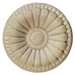 Clayre & Eef Poignée de porte Ø 4 cm Beige Céramique Rond Fleur