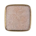 Clayre & Eef Door Knob 4 cm Pink Stone Square