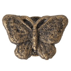 Clayre & Eef Door Knob Butterfly 8 cm Gold colored Iron