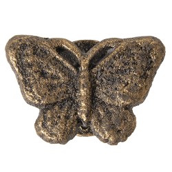 Clayre & Eef Türknauf Schmetterling 8 cm Goldfarbig Eisen