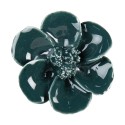 Clayre & Eef Door Knob Ø 4 cm Green Ceramic Flower