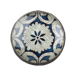 Clayre & Eef Deurknop  Ø 5 cm Blauw Ijzer Rond