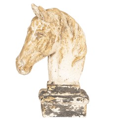 Clayre & Eef Décoration Cheval 35 cm Beige Polyrésine