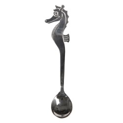 Clayre & Eef Cuillère à café 13 cm Couleur argent Métal Hippocampe