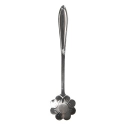 Clayre & Eef Cuillère à café 12 cm Couleur argent Métal Fleur