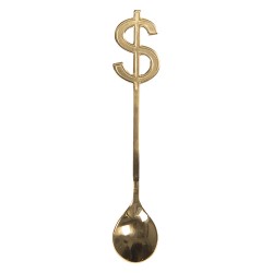 Clayre & Eef Tablespoon 15 cm Gold colored Metal Dollar