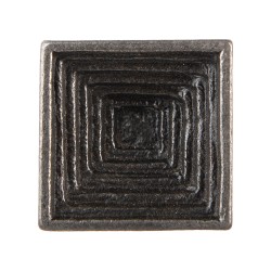 Clayre & Eef Deurknop  3x3x4 cm Grijs Metaal Vierkant