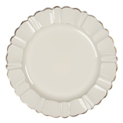 Clayre & Eef Sous-assiettes Ø 33 cm Beige Plastique Rond