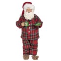 Clayre & Eef Figurine Santa Claus 28 cm Red Green Textile