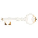 Clayre & Eef Handle Key 12 cm White Iron