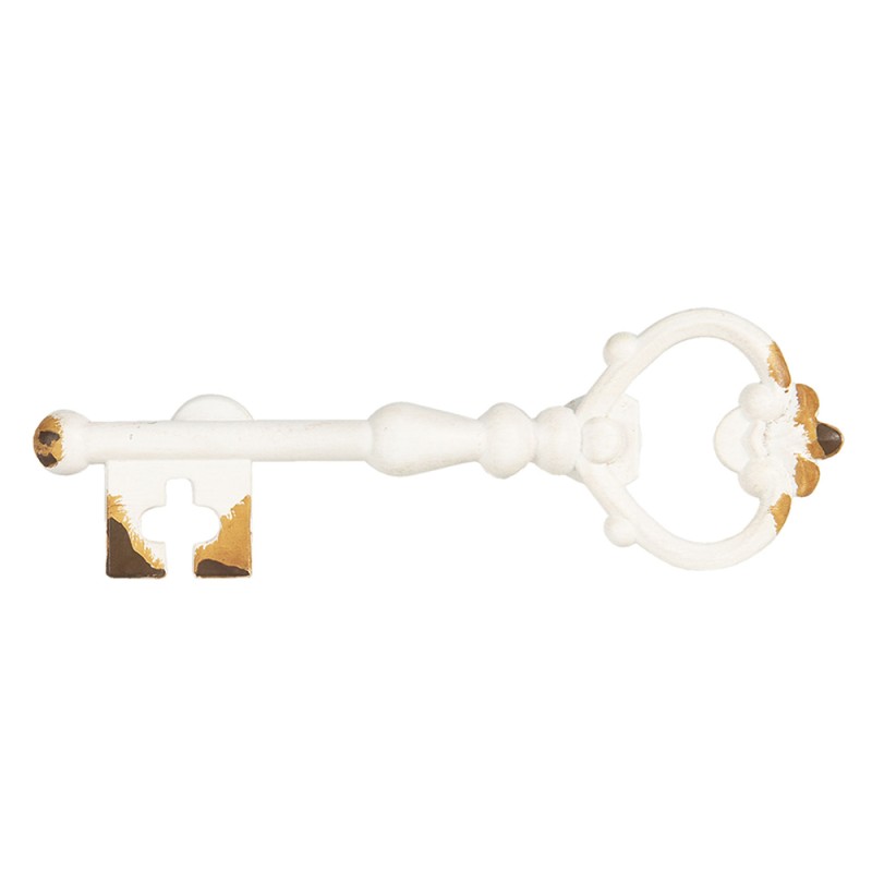 Clayre & Eef Handle Key 12 cm White Iron