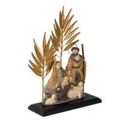 Clayre & Eef Figurine Nativity Scene 24 cm Gold colored Grey Plastic Iron