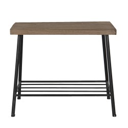 Clayre & Eef Table d'appoint 40x21x33 cm Marron Noir Fer Bois Rectangle