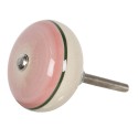 Clayre & Eef Deurknop  Ø 4 cm Roze Keramiek Rond