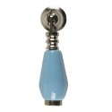 Clayre & Eef Door Knob 2x6 cm Blue Ceramic