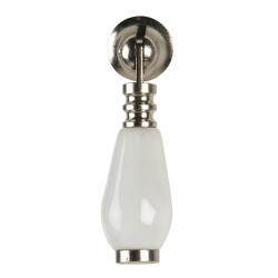 Clayre & Eef Pomello 2x6 cm Bianco Ceramica