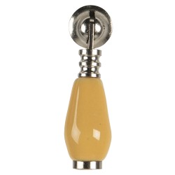 Clayre & Eef Poignée de porte 2x6 cm Jaune Céramique