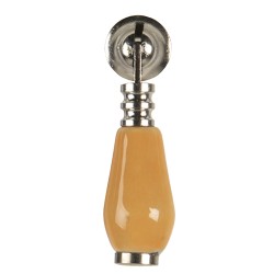 Clayre & Eef Door Knob 2x6 cm Yellow Ceramic