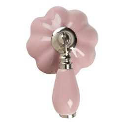 Clayre & Eef Door Knob 4x8x6 cm Pink Ceramic