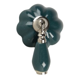 Clayre & Eef Door Knob 4x8x6 cm Green Ceramic