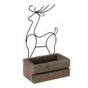 Clayre & Eef Pot de fleurs Marron Bois Fer Cerf