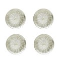 Clayre & Eef Deurknop Set van 4  Ø 4 cm Transparant Glas Rond Bloem