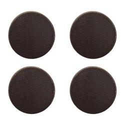 Clayre & Eef Door Knob Set of 4 Ø 2 cm Brown Iron Round