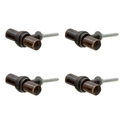 Clayre & Eef Türknauf 4er Set 5x3 cm Braun Eisen Rechteck