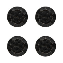 Clayre & Eef Poignée de porte set de 4 Ø 4 cm Noir Fer Rond