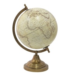 Clayre & Eef Globe 22x33 cm Beige Wood Metal