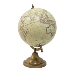 Clayre & Eef Globe 22x33 cm Beige Bois Métal