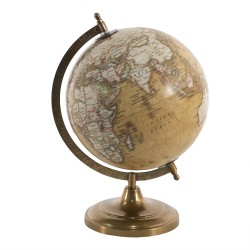 Clayre & Eef Globe 22x30 cm Jaune Marron Bois Métal