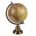 Clayre & Eef Globo 22x33 cm Giallo Marrone  Legno Ferro Rotondo