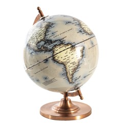 Clayre & Eef Globe 22x30 cm Blue Wood Metal