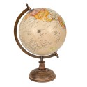 Clayre & Eef Globe 22x37 cm Beige Brown Wood Iron Round