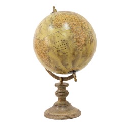 Clayre & Eef Globe 22x35 cm Beige Pink Wood Iron