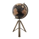 Clayre & Eef Globo 31x31x67 cm Nero Legno Metallo