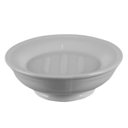 Clayre & Eef Portasapone Ø 14x5 cm Bianco Ceramica Rotondo