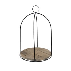 Clayre & Eef Porte-plante Ø 28x41 cm Marron Bois Fer Rond