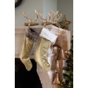 Clayre & Eef Kerstsok Kerstsok 45 cm Bruin Synthetisch