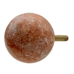 Clayre & Eef Door Knob Ø 3 cm Pink Stone