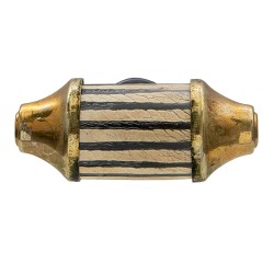 Clayre & Eef Türknauf 6x3 cm Goldfarbig Braun Metall Stein