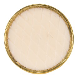 Clayre & Eef Deurknop  Ø 4 cm Beige Metaal Kunststof Rond Ruit