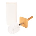 Clayre & Eef Toilet Brush 9x9x34 cm White Brown Ceramic Square