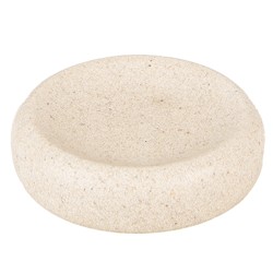 Clayre & Eef Portasapone Ø 11x3 cm Beige Ceramica Rotondo