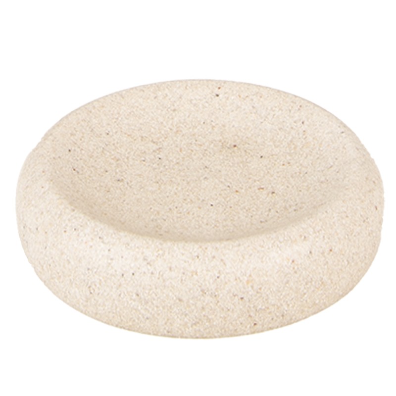 Clayre & Eef Soap Dish Ø 11x3 cm Beige Ceramic Round